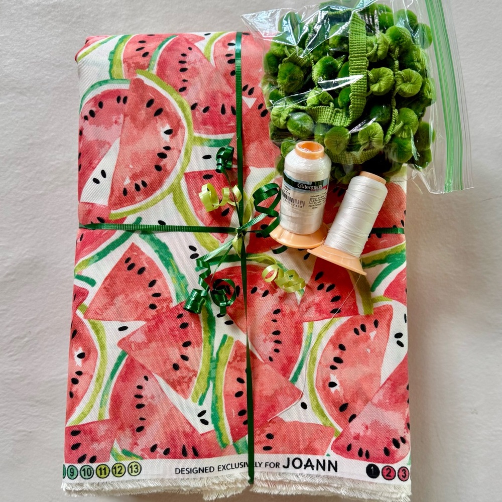 Indoor/Outdoor Watermelon Fabric (4.44 yds x 56”) with Trim & Upholstery Thread - Picture 15 of 17